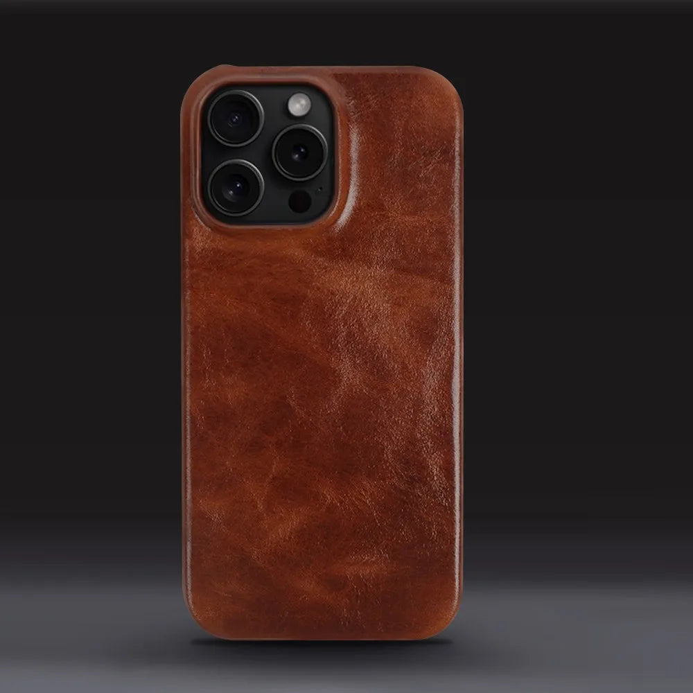 Crownline Leather iPhone Case In Genuine Cowhide Handmade 0