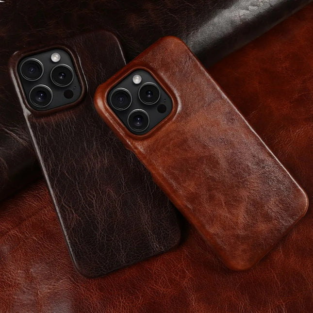 Crownline Leather iPhone Case In Genuine Cowhide Handmade 1