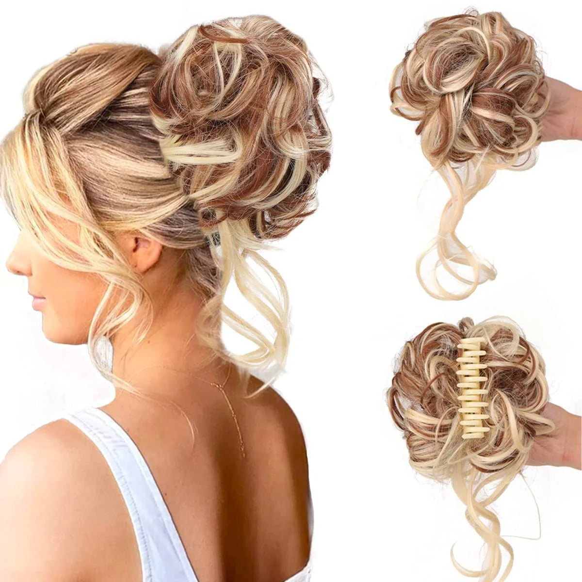 Curly Bun Hair Claw Clips Kalsten 10
