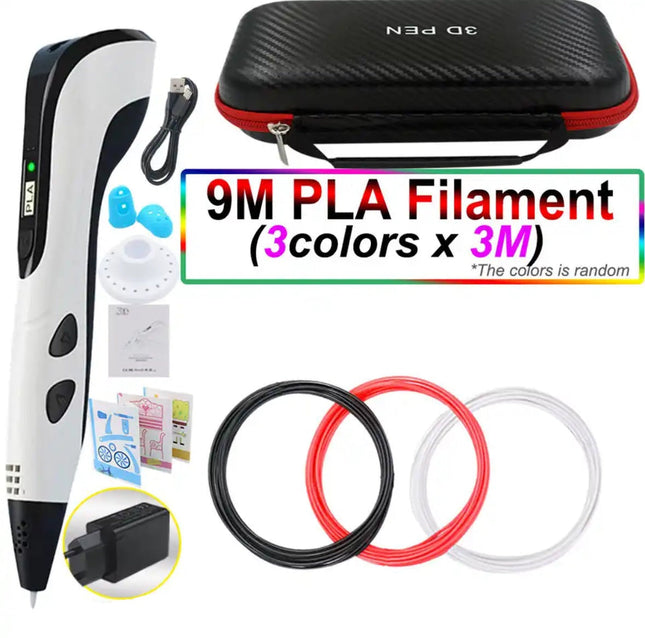 3D Printing Pen Set – Easy-Control Drawing Tool with PLA Filament & LED Display