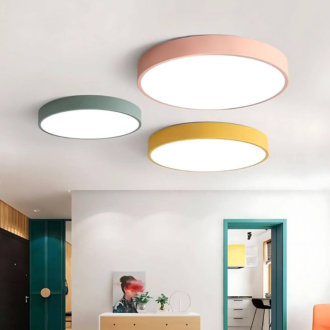 Delos – Scandinavisk Træ LED Plafondlampe med Energieffektiv Belysning