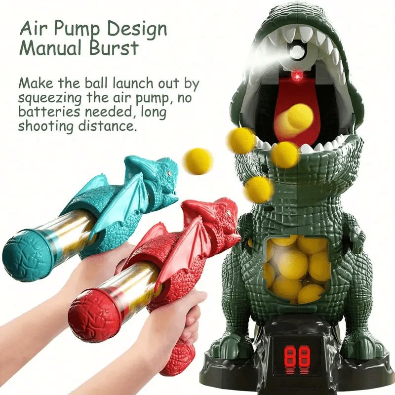 DINOPOP BLASTER – Dinosaurusschietspel voor kinderen met zachte schuimrubberen ballen en een schietbord. 3
