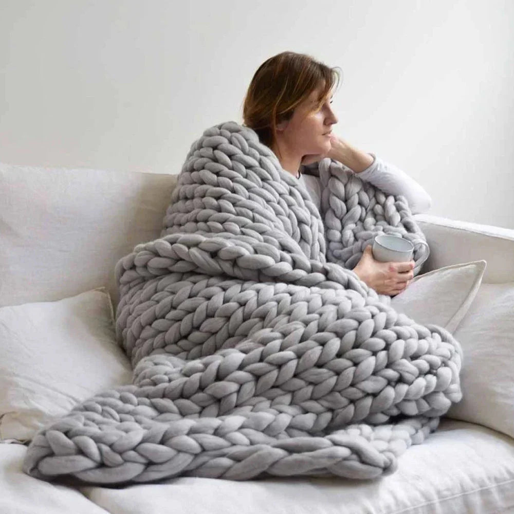 DIY Chunky XL 1000 Gram Wool Yarn for Soft Blankets - LuxeWool 2
