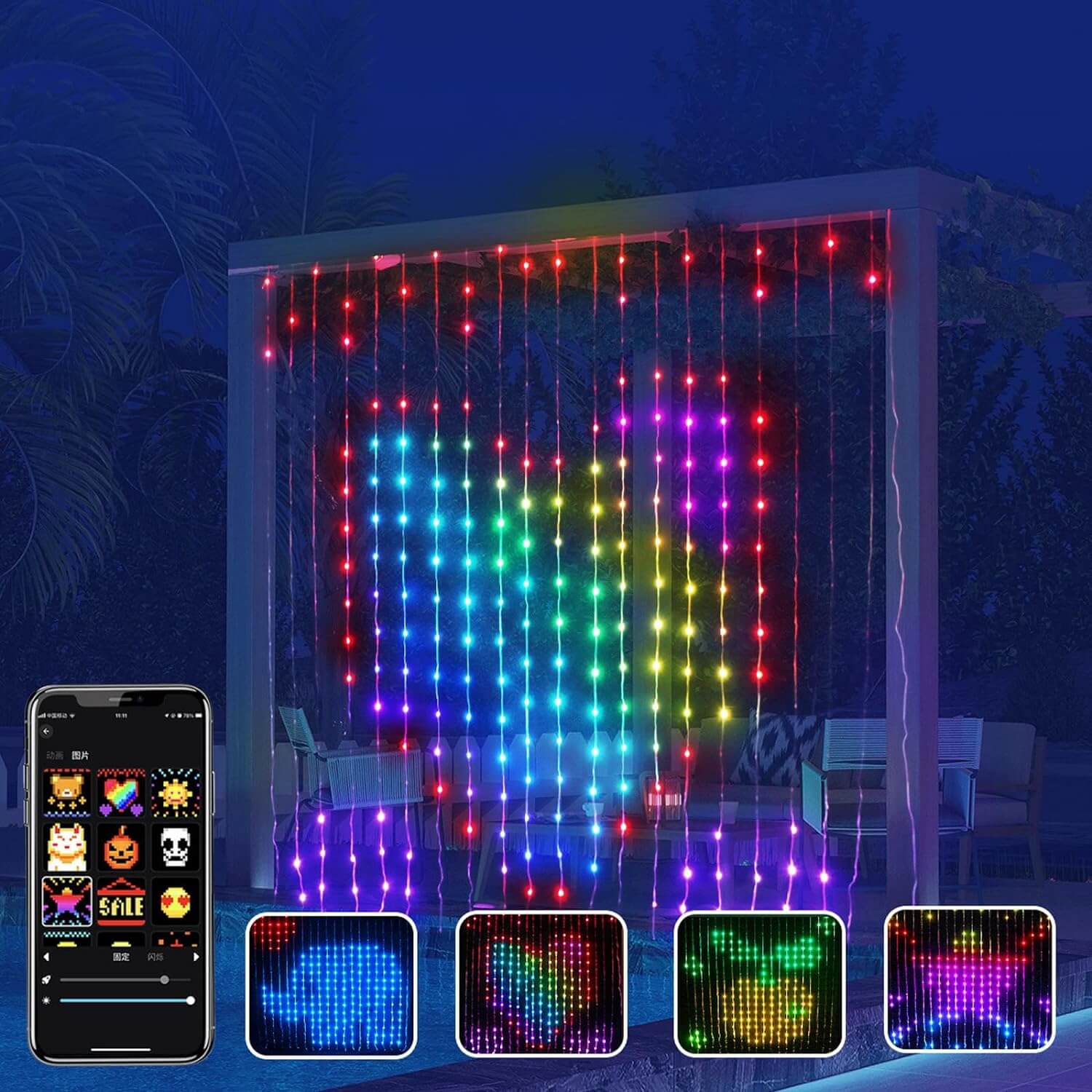 DIY Smart LED Curtain Sync Lights 7