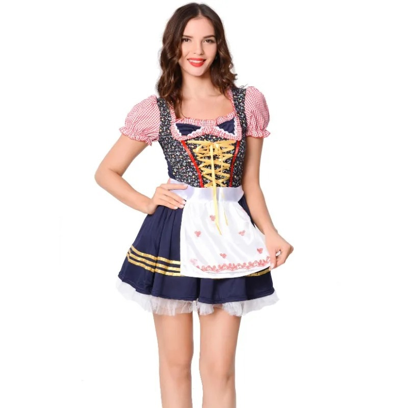 Herzstich – Dames Mini-Dirndl – Katoen, comfortabel & Oktoberfest-ready