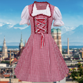 HeimatLiebe – Dames Dirndl geruit met Ruches – Traditioneel & Feestelijk