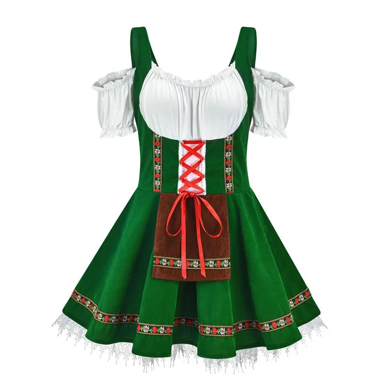 AlpenHerz – Dames Mini-Dirndl met Sierdetails – Klederdracht in Moderne Vorm