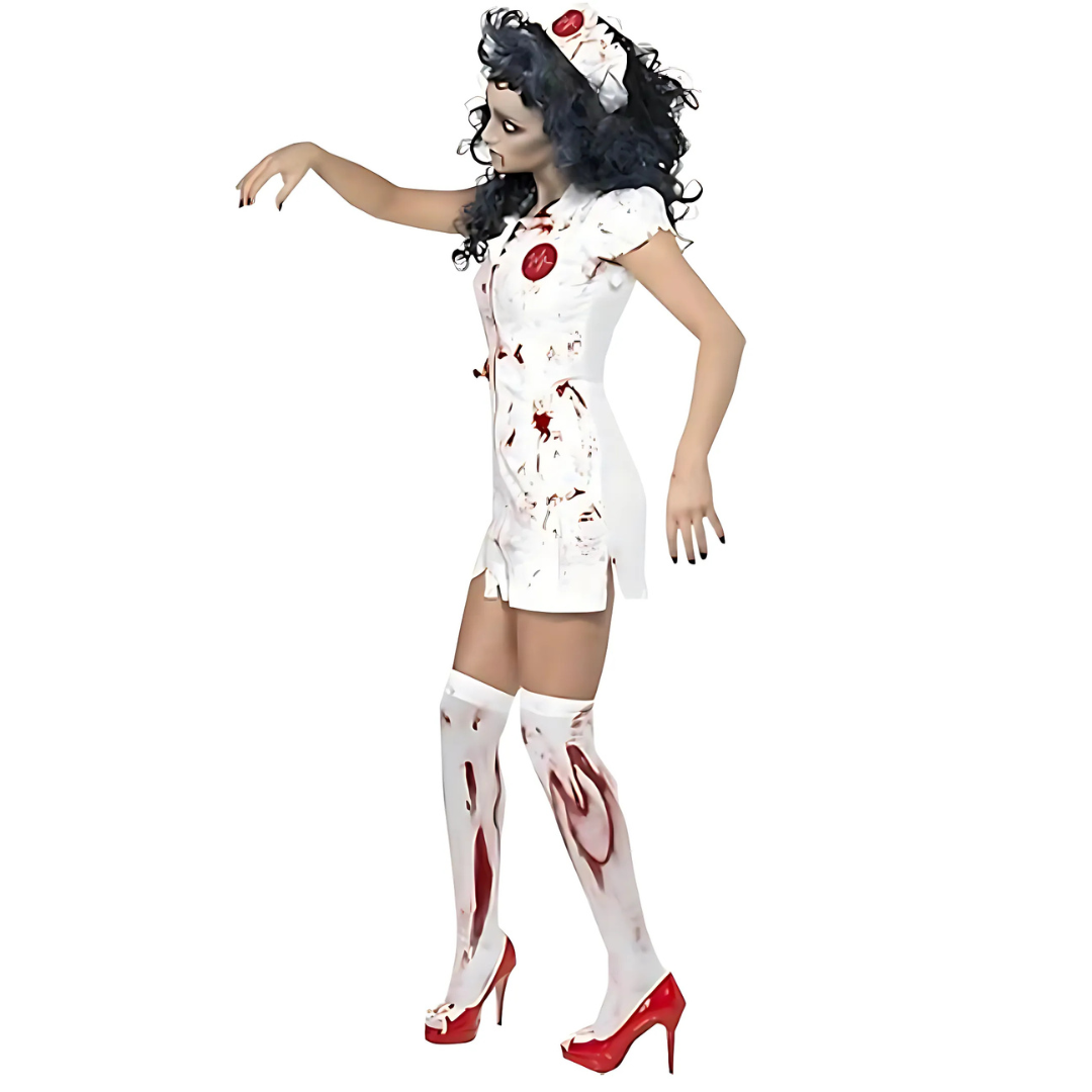 Dames Bloedige Halloween Kostuum Verpleegster Jurk | Mini 1