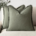 Decoratieve Katoen Linnen Kussenslopen Luxe Woonaccessoire Set van 2 0