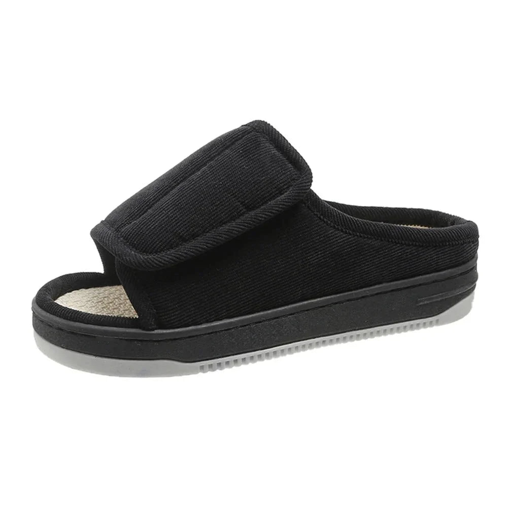 Wide-fit slippers