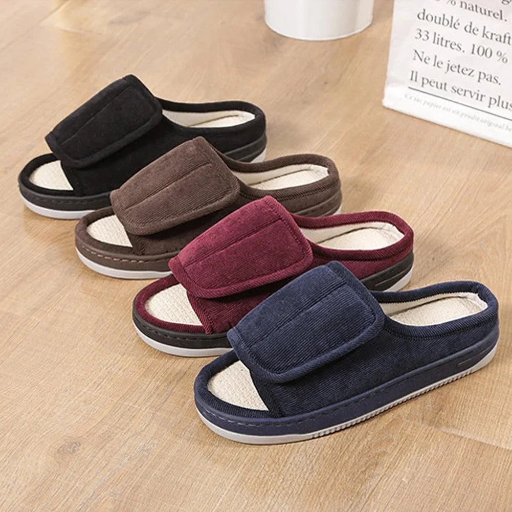 Wide-fit slippers