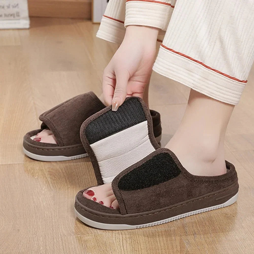 Wide-fit slippers