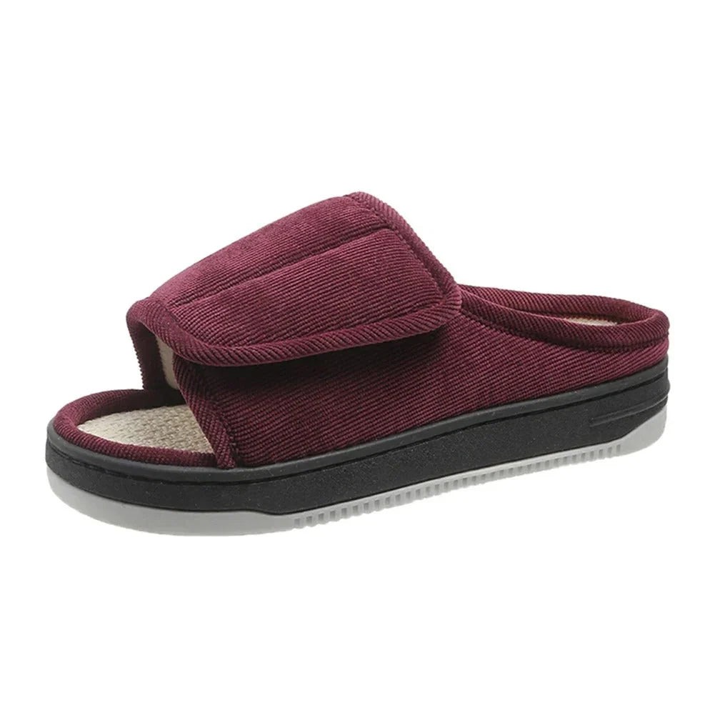Wide-fit slippers