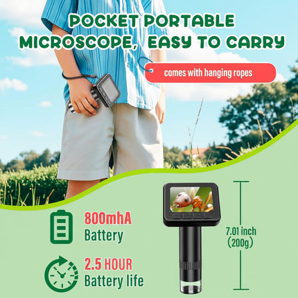 Digital Microscope Portable HD Screen Science Learning Camera 1