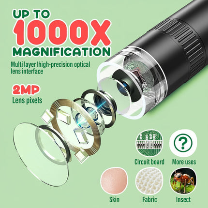 Digital Microscope Portable HD Screen Science Learning Camera 2