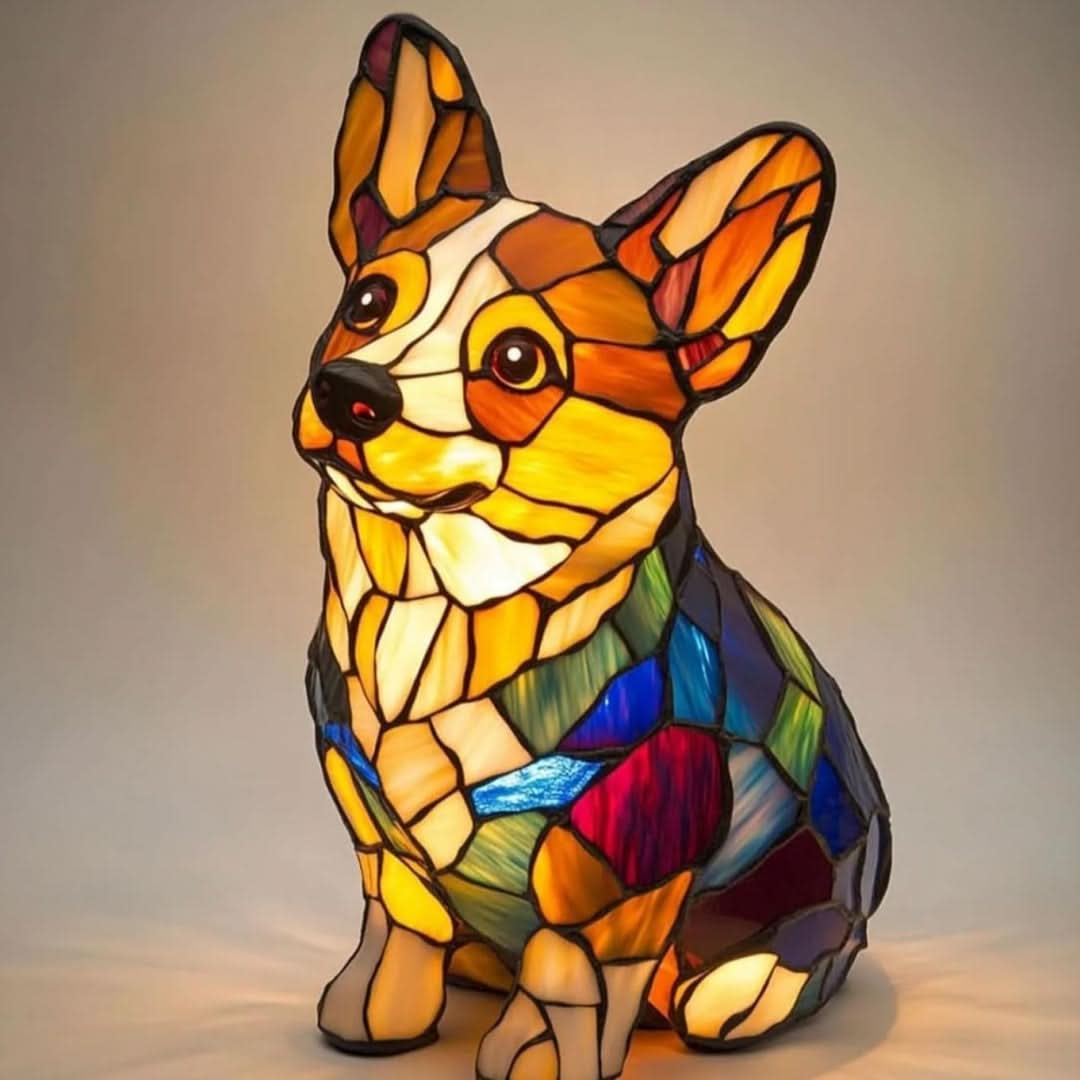 Dog Lamp - Corgi, Dachshund & Golden Retriever Night Light with Warm LED Glow 7