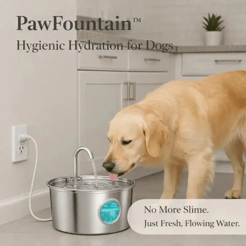 Dog Water Fountain - 3.2L Automatic Drinking Fountain for Large Dogs, Stainless Steel, Quiet Operation 1