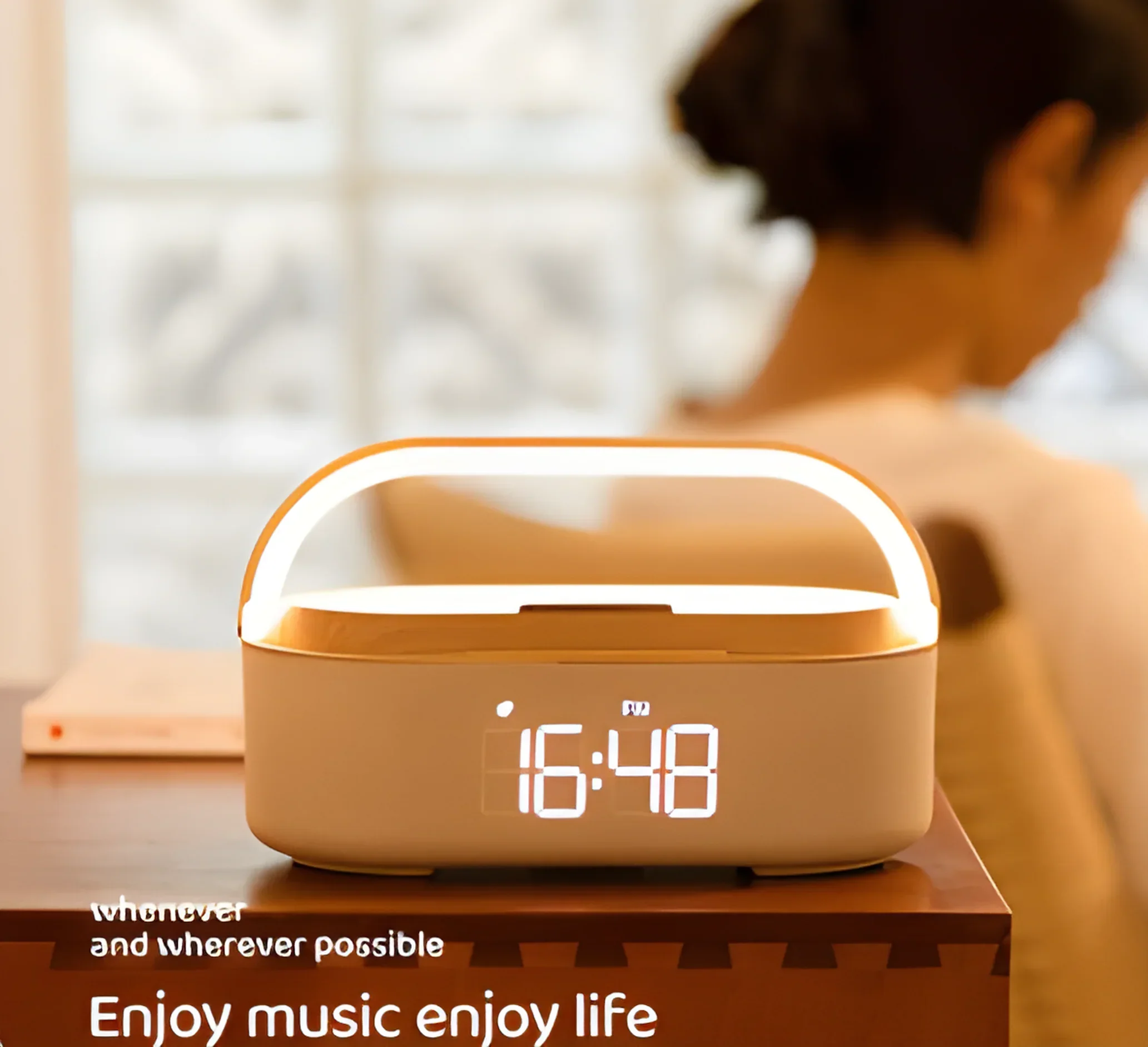 5-in-1 Wireless Charging Station – 15W Fast Charging, Clock Display, Speaker & Ambient Light