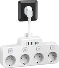Multiprise Rotative – Rallonge Murale avec Interrupteurs Indépendants & Ports USB
