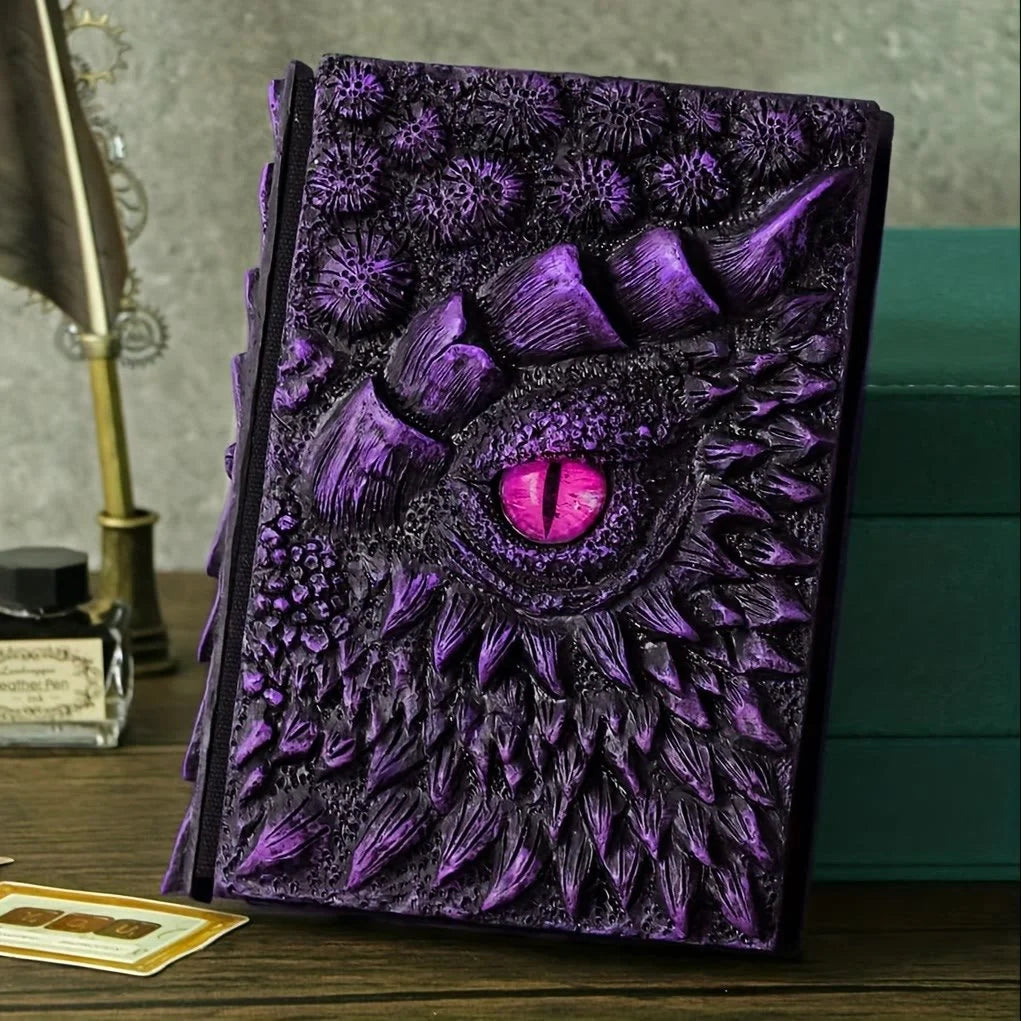 Dragon Eye 3D Embossed Resin Journal with Replaceable Unlined Pages 4