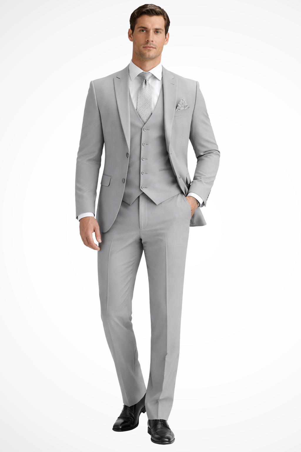Driedelig Slim Fit Heren Pak met Reverskraag voor Bruiloften en Formele Gelegenheden 6