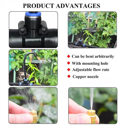 Drip Irrigation Kit with 360° Flexible Hose 6