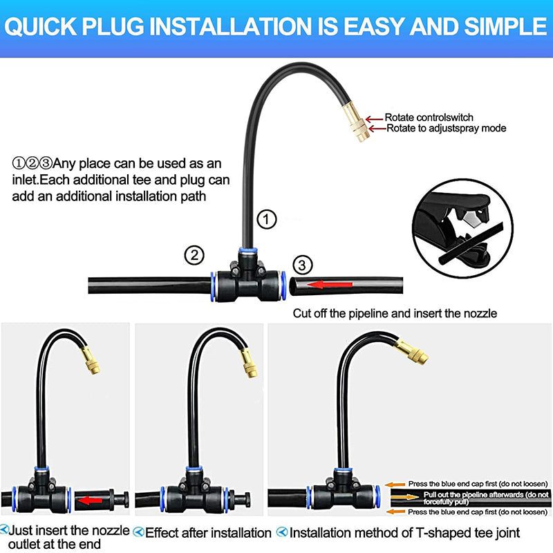 Drip Irrigation Kit with 360° Flexible Hose 7