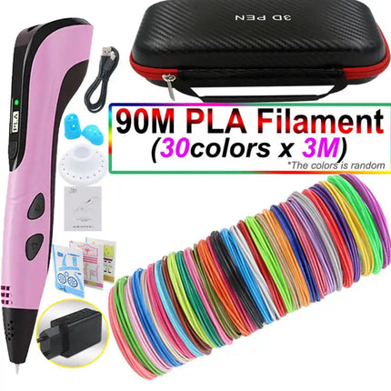 3D Printing Pen Set – Easy-Control Drawing Tool with PLA Filament & LED Display