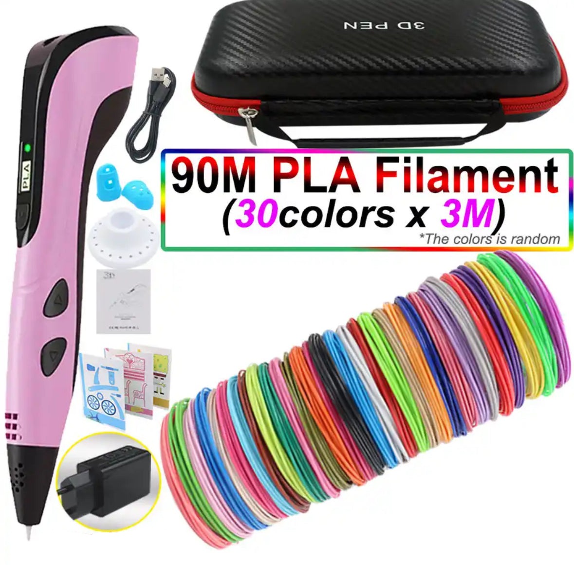3D Printing Pen Set – Easy-Control Drawing Tool with PLA Filament & LED Display