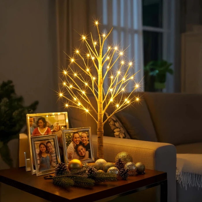 Tabletop Birch Tree Lamp – Warm White Branch Lights for Bedside Reading