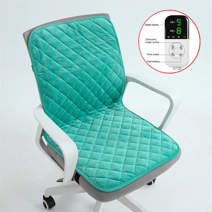 Elektrisch Verwarmd Zitkussen 45x90cm met Slimme Timer en Rugleuning, Grijs 9