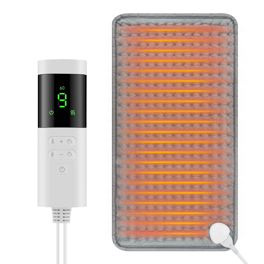 Elektrisch Verwarmingskussen 30x60 cm met 9 Temperatuurstanden en 4 Timerinstellingen voor Buik, Schouders en Benen 2