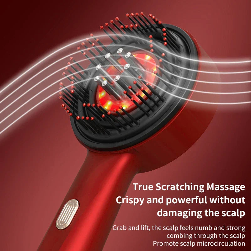 Elektrischer Massagekamm mit Vibration und Rotlichttherapie für Haarpflege 4