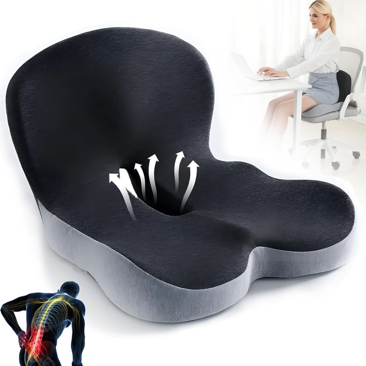 ErgoComfort Cushion – Ergonomisch zitkussen van traagschuim 1