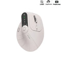 Souris verticale sans fil – Bluetooth 5.1, DPI réglable à 2400 et design rechargeable USB-C