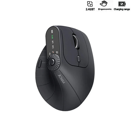 Vertical Wireless Mouse – Bluetooth 5.1, Adjustable 2400 DPI & Rechargeable USB-C Design