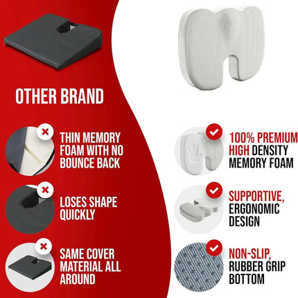 Ergonomisches Memory-Schaum-Bürokissen für besseren Sitzkomfort, 45x35 cm 4