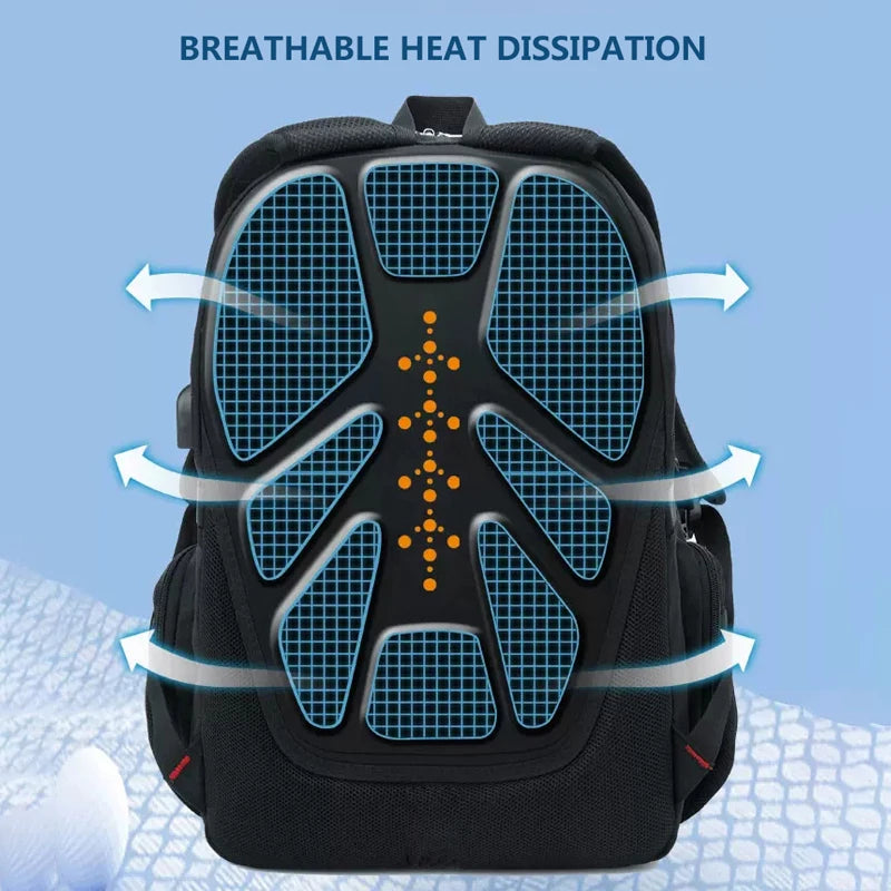 Extra-Large Waterproof Laptop Backpack for Men with USB Charging & Anti-Theft Security 2