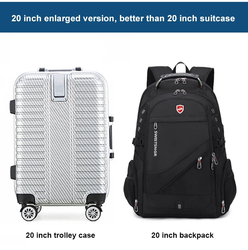 Extra-Large Waterproof Laptop Backpack for Men with USB Charging & Anti-Theft Security 7
