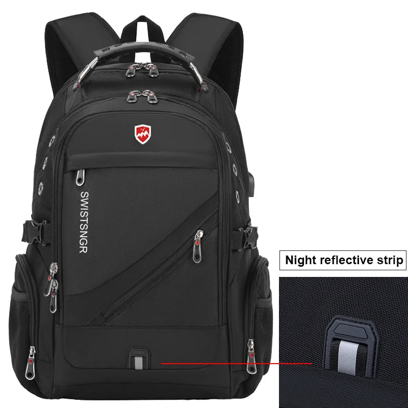 Extra-Large Waterproof Laptop Backpack for Men with USB Charging & Anti-Theft Security 8