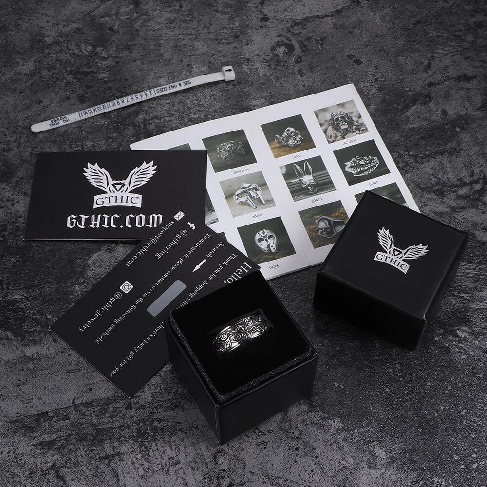 Eye of Providence Stainless Steel Spinner Ring 8