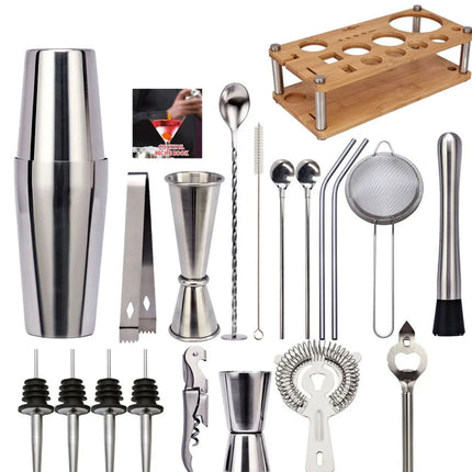23-Piece Bartender Set – Professional Cocktail Tools with 350–750 ml Capacity & Durable Build