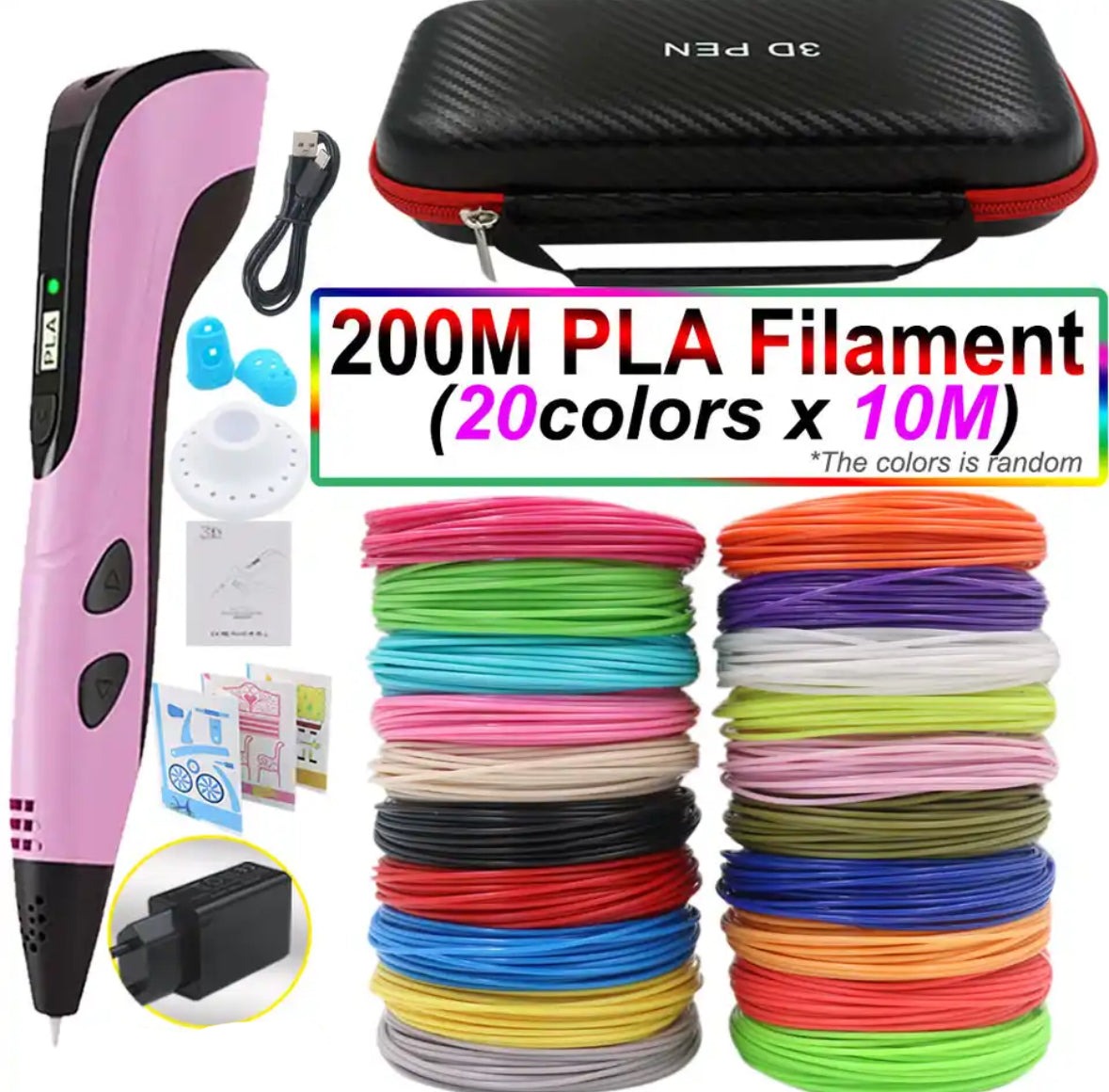 3D Printing Pen Set – Easy-Control Drawing Tool with PLA Filament & LED Display