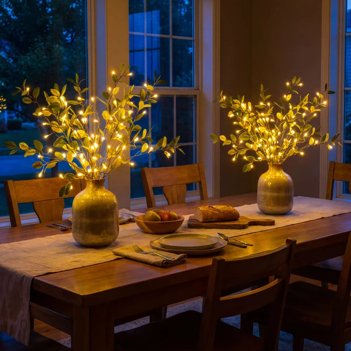 Lighted Olive Branch Stems – Twinkling Fairy Lights for Vases and Arrangements