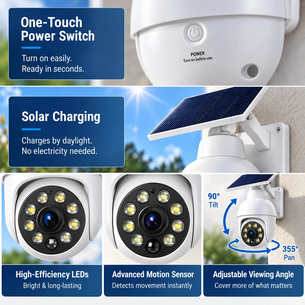 ⏰Final 6 Hours Sale 50% OFF🔥🔥 - Solar-Powered Simulated Surveillance Camera Street Light 7