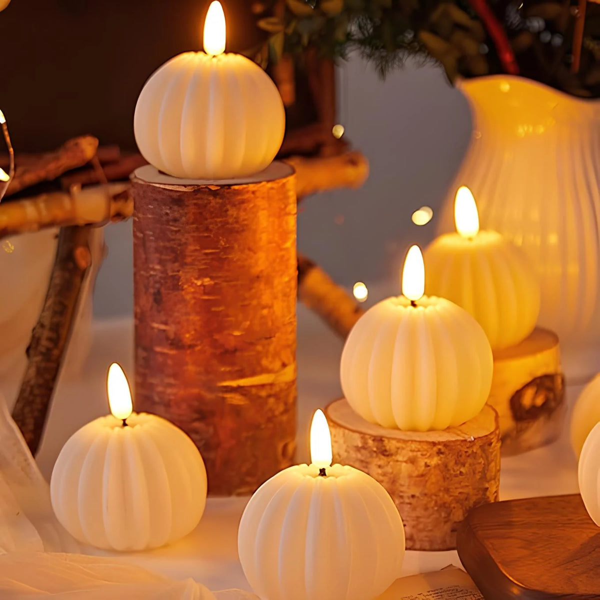 Flameless Block Candles 5