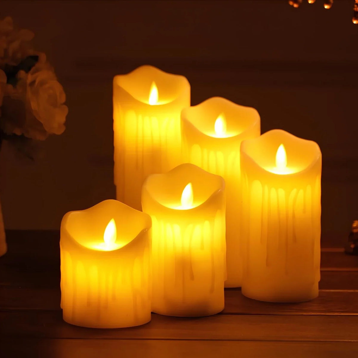 Flameless Block Candles 6