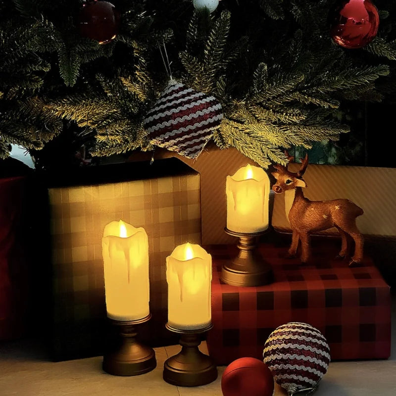Flameless Block Candles 8