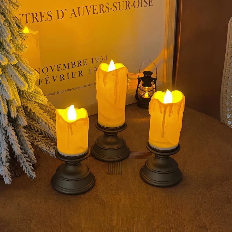 Flameless Block Candles 9