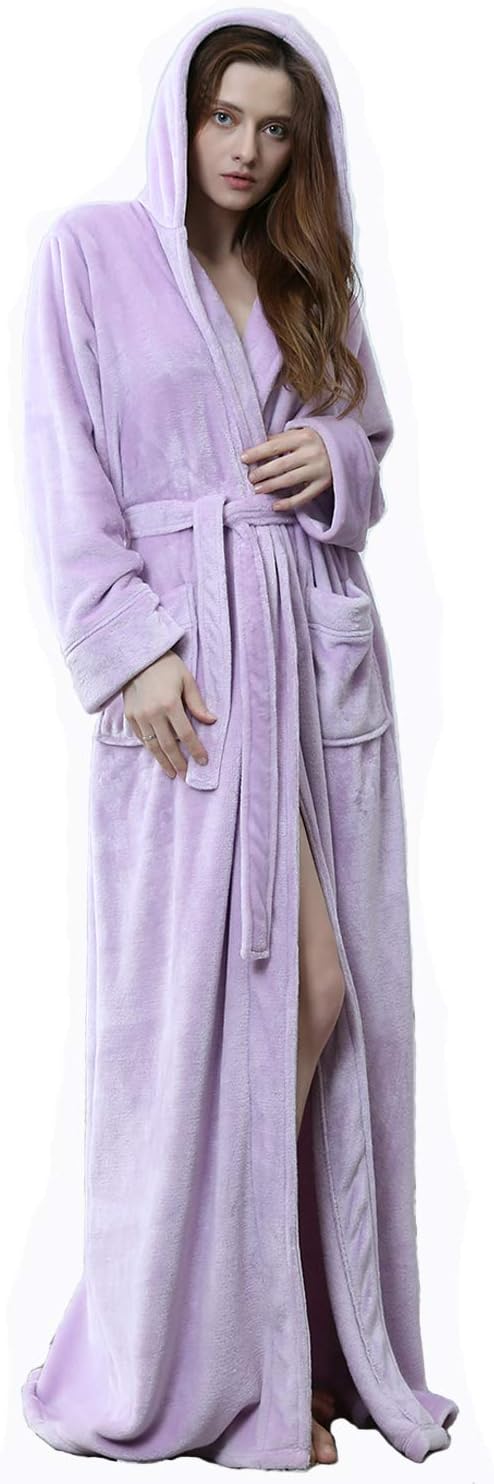Fluffy Fleece Bathrobe with Hood - CozyFluff 9